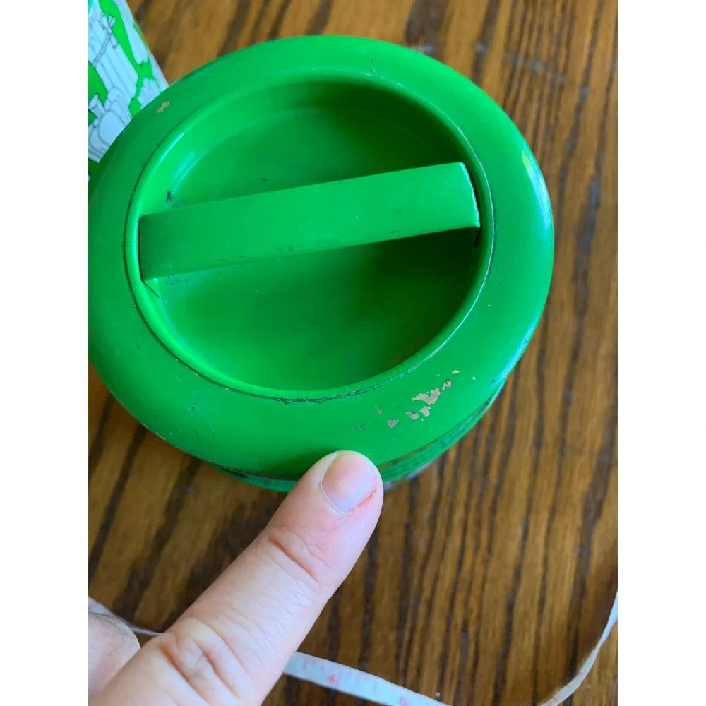 Vintage MOC Japan Green Vegetable Tin Canister Set of 2 Retro Kitchen Storage